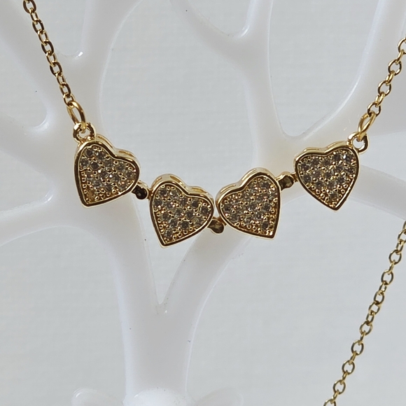 N0021 Brandnew Elegant Gold Clover Two In One Open Pendant Necklace - Picture 6 of 12